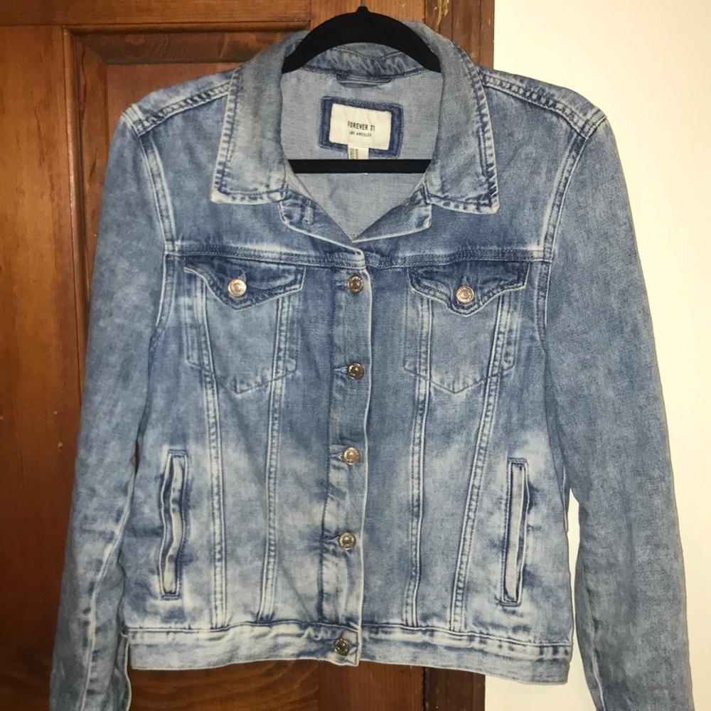 Medium wash jean jacket